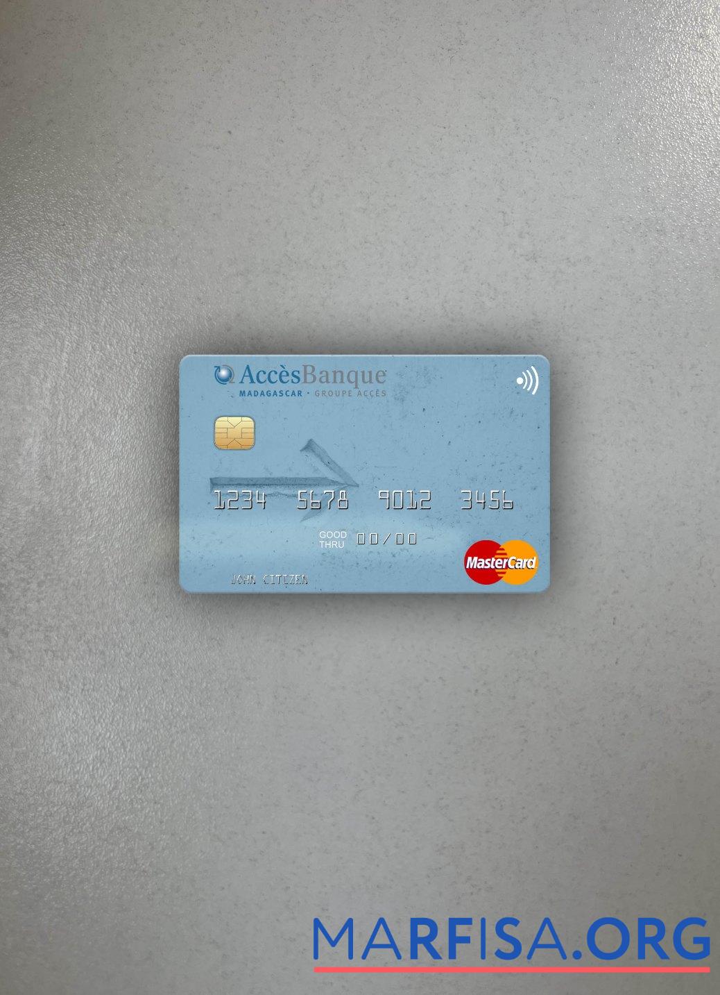 Downloadable Madagascar AccèsBanque mastercard photolook front template